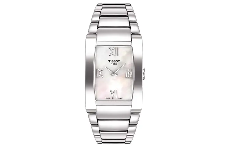 TISSOT Tianjie Collection Quartz Movement Women's Watch 24.5*7.55mm White Dial Stainless Steel Case