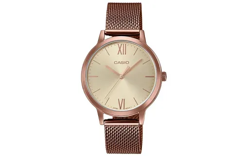 CASIO Women's Standard Series Gold Watch LTP-E157MR-9A