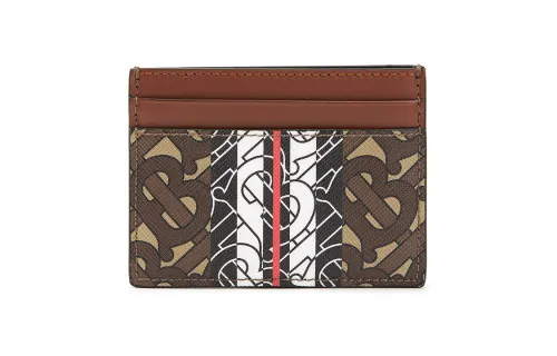 Burberry Leather Card Holder Wallet Card Holder Unisex Brown