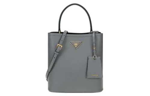 PRADA Panier Saffiano Leather One Shoulder Handbag Medium Women's