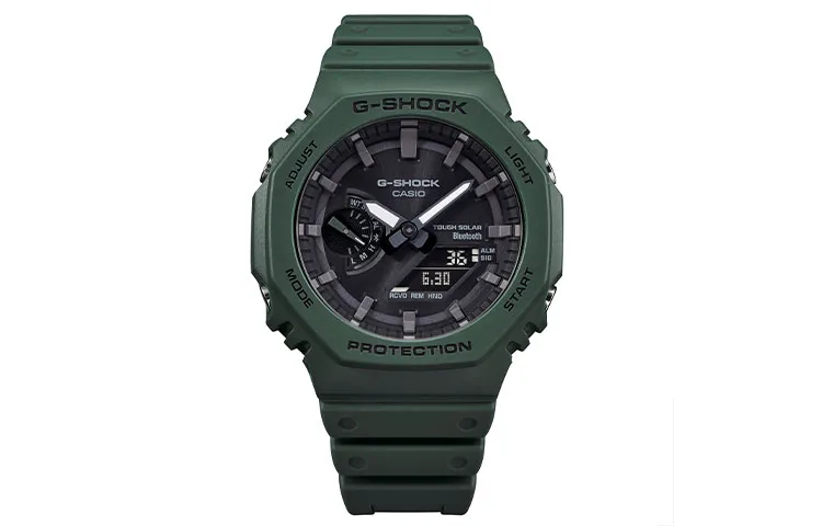 CASIO Men Liquid Crystal/Analog Dual Display Series Black Watch GA-B2100-3APR