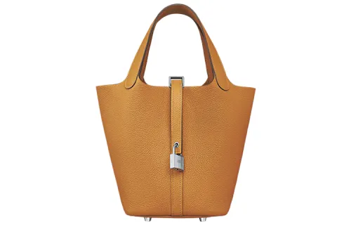 HERMES Picotin Lock Maurice Bullock Leather Basket Bag, Bucket Bag, Handbag 18 Women's 2S Sesame