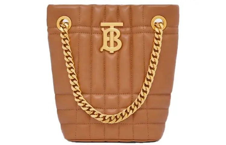 Burberry Lola Bag Sheepskin Storage Bag, Bucket Bag, Shoulder Bag, Crossbody Bag, Handbag Mini Women's Maple Brown