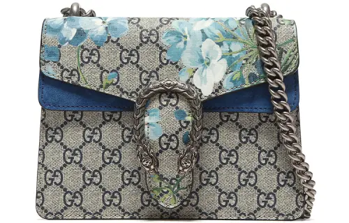 GUCCI Dionysus Canvas With Leather Shoulder Bag, Crossbody Bag Mini Women's Beige/Blue