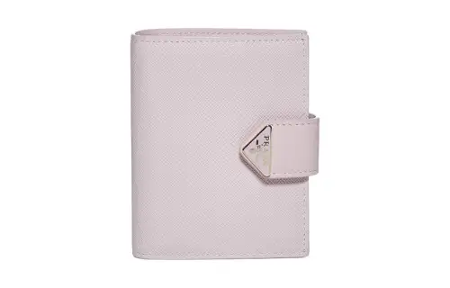 PRADA Saffiano Calfskin Wallet Women's Pink