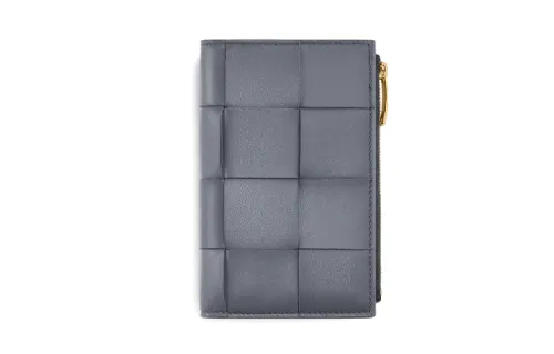 Bottega Veneta Cow Leather Wallet Women's Lightning Gray