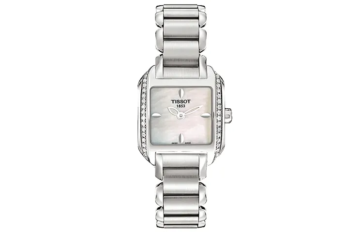 TISSOT Wave Collection Wave Collection Quartz Movement Women's Watch 20mm White Dial Stainless Steel Case