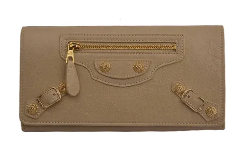 Balenciaga Leather Wallet Women's Khaki