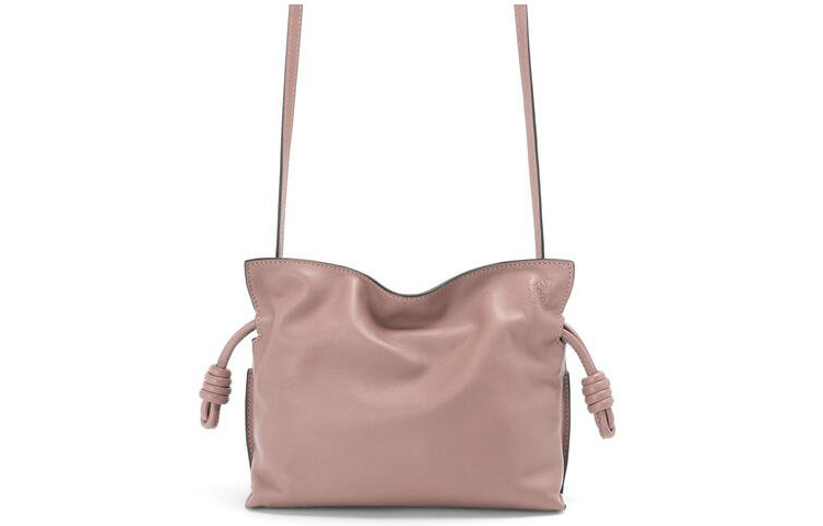 LOEWE Flamenco Napa Calf Leather Handheld Shoulder Bag, Crossbody Bag Mini Women's Dark Blush Color