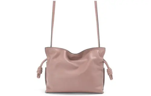 LOEWE Flamenco Napa Calf Leather Handheld Shoulder Bag, Crossbody Bag Mini Women's Dark Blush Color