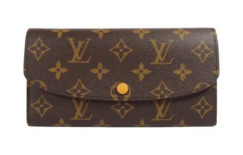 LOUIS VUITTON Emilie Coated Canvas Wallet Regular Women's Brown/Orange