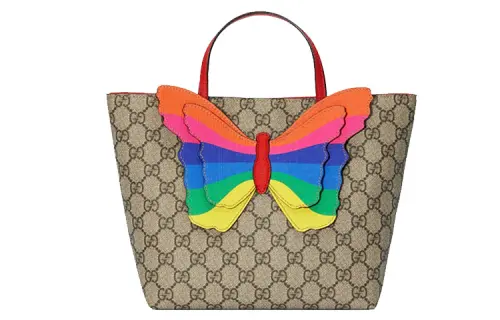 GUCCI Canvas Tote Bag, Shopping Bag, Kids' Bag, Handbag Women's Ebony/Multicolor
