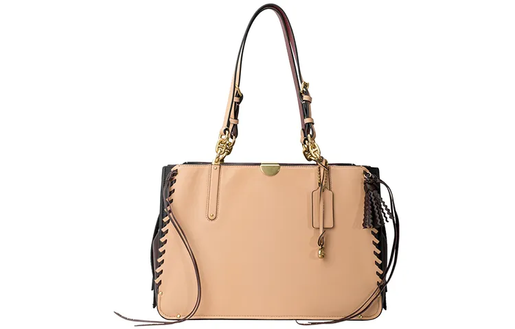 COACH Dreamer Leather Crossbody Bag, Tote Bag, Shopping Bag, Handbag, Shoulder Bag Large Women's Milk Tea