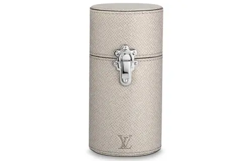 LOUIS VUITTON Leather Storage Box Men's Gray