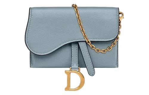 DIOR Goatskin Crossbody Bag, Shoulder Bag Women's Cloud Blue