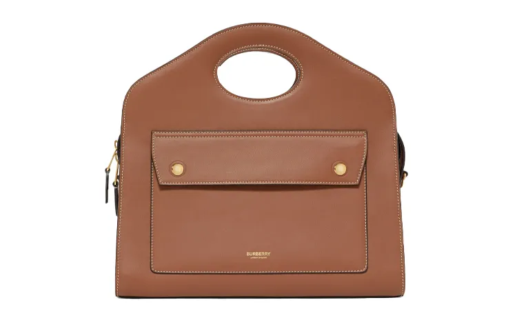 Burberry Leather Shoulder Bag, Crossbody Bag, Handbag Small Women's Malt Brown