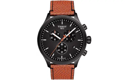 TISSOT Soko Collection Quartz Movement Men's Watches Watch 45mm Black Dial Stainless Steel Case Leather Strap