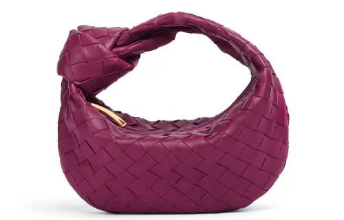 Bottega Veneta Jodie Woven Leather Dumpling Bag Clutch Mini Women's Purple
