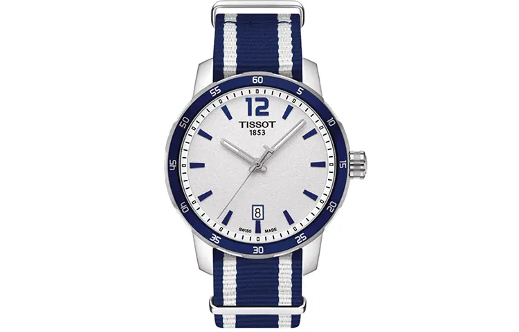 TISSOT Sports Collection Quartz Movement 100m Waterproof Men's Watch 40mm White Dial Stainless Steel Case