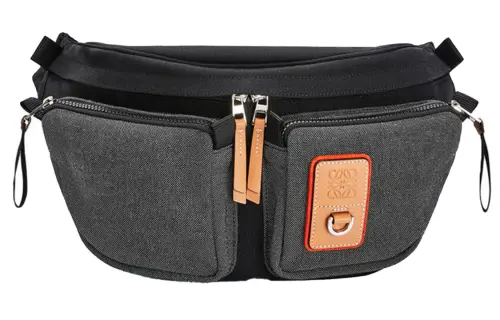 LOEWE Canvas Bag Fanny Pack Men's Black