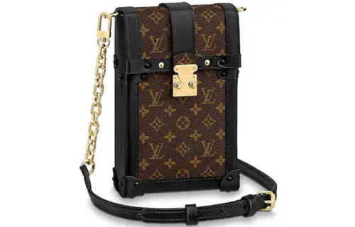 LOUIS VUITTON Pochette Trunk Verticale Monogram Brown/Black