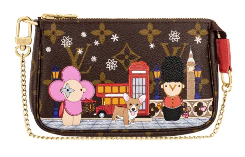 LOUIS VUITTON Mini Pochette Accessoires Monogram Vivienne Red