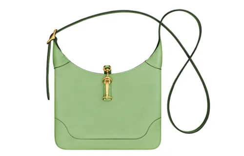 HERMES Evercolor Calfskin Shoulder Bag, Crossbody Bag Women's 3I Vert Criquet Cricket Green