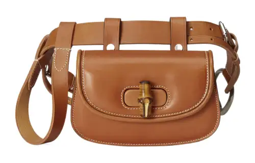 GUCCI Jackie 1961 Canvas With Leather Fanny Pack, Shoulder Bag, Handbag Unisex Brown