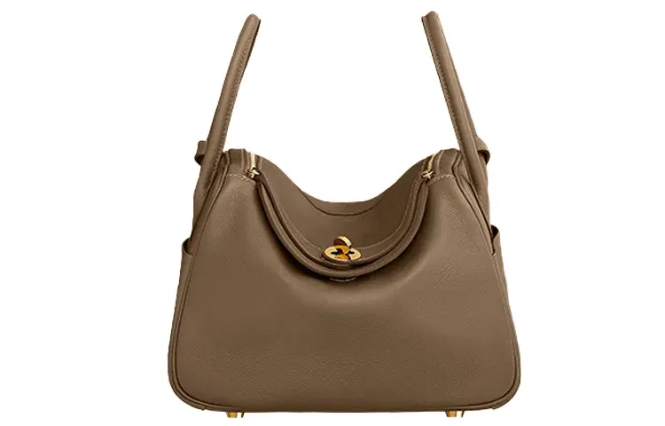 HERMES Lindy Evercolor Calfskin Handbag 26 Women's D0 Beige Weimar Dog Beige