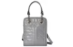 GUCCI Marmont Quilted Leather Small Tote, Portable Crossbody Bag, Shoulder Bag Mini Women's Gray
