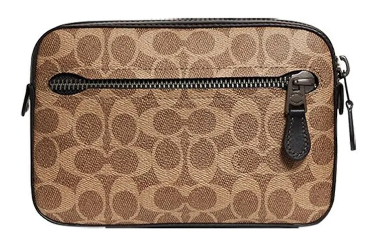 COACH Metropolitan Pebble Texture Soft Leather Fanny Pack Small Men's Khaki