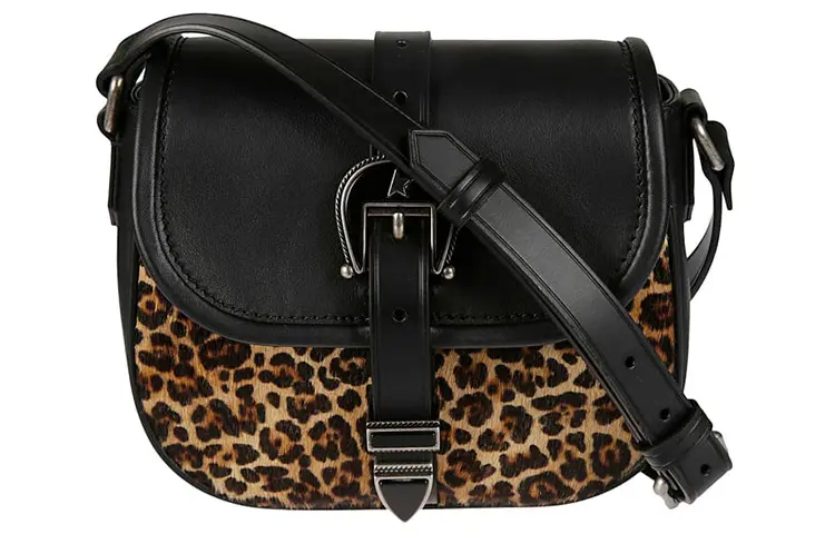 Golden Goose Leather Shoulder Bag, Crossbody Bag Women's Black & Brown
