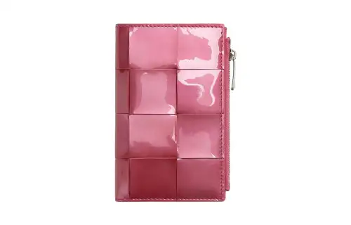 Bottega Veneta Calfskin Wallet Women's Pink