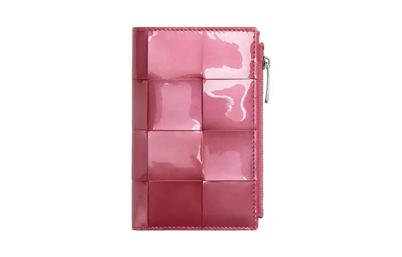 Bottega Veneta Calfskin Wallet Women's Pink