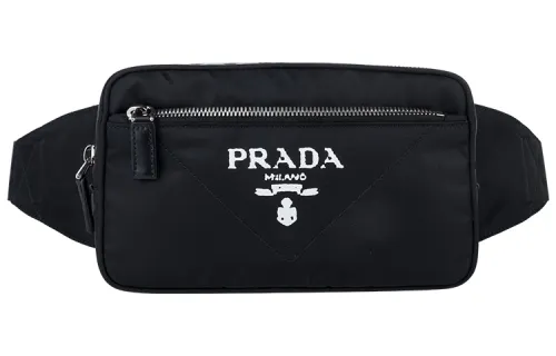 PRADA Nylon Fanny Pack Unisex Black