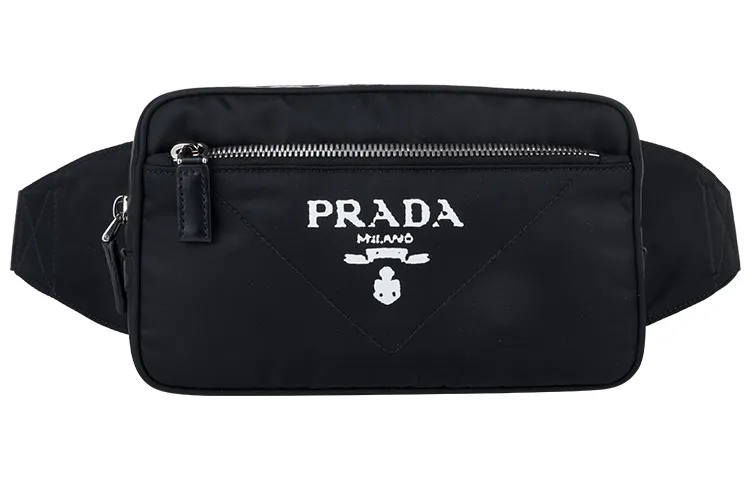 PRADA Nylon Fanny Pack Unisex Black