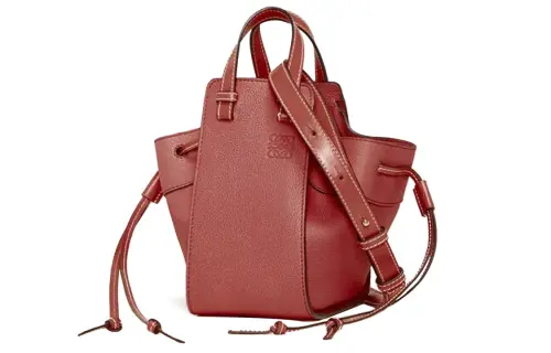 LOEWE Hammock Soft Grain Calfskin Hammock Bag, Portable Crossbody Bag, Shoulder Bag Women's Garnet Red