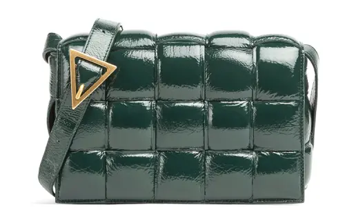Bottega Veneta Padded Cassette Sheepskin Pillow Bag, Crossbody Bag, Shoulder Bag Women's Green