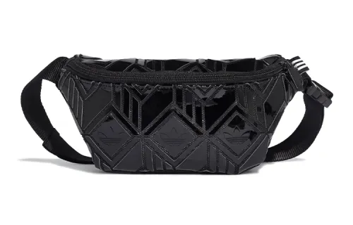 Adidas Originals Adidas Polyurethane Sling Bag, Fanny Pack Regular Women's Black
