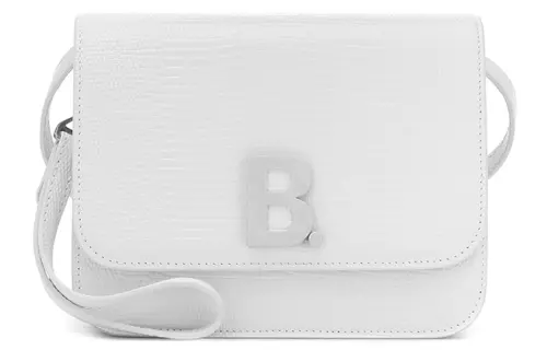 Balenciaga Cow Leather Handbag, Shoulder Bag Small Women's White