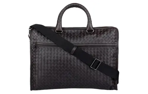 Bottega Veneta Sheepskin Briefcase, Shoulder Bag, Crossbody Bag, Handbag Men's Brown