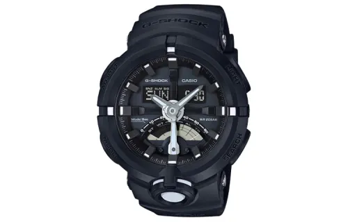CASIO Men Liquid Crystal/Analog Dual Display Series Black Watch GA-500-1A
