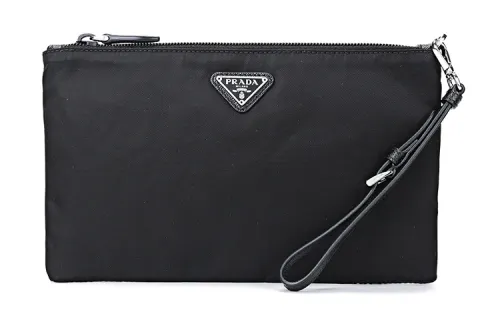 PRADA Fabric Clutch Women's Black