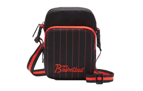 Nike Nike Heritage CROSSBODY Embroidered Component Fabric Shoulder Bag Men and Women Couple Style Black