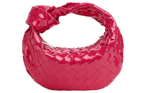 Bottega Veneta Jodie Patent Leather One Shoulder Handbag Mini Women's Candy