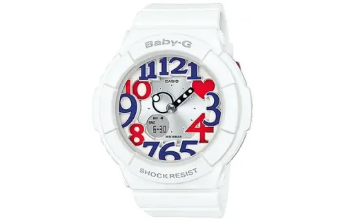 CASIO Women's BABY-G 42mm White Watch BGA-130TR-7B