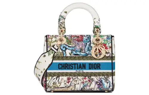 DIOR Embroidery Shoulder Bag, Crossbody Bag, Handbag Women's Multicolor