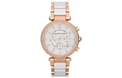 MICHAEL KORS Michael Kors PARKER Series Watch Quartz Movement Stainless Steel Strap 39mm White Dial Women's Watch Michael Kors Diamond Platinum Watch Women's MK5774