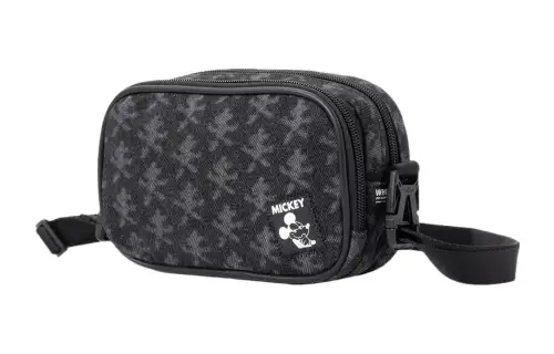 LiNing Disney Mickey, Collaboration Sports Life Collection 100% Cotton Shoulder Bag, Crossbody Bag Regular Unisex Black