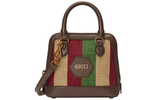 GUCCI Horsebit 1955 Canvas, Leather Shoulder Bag, Crossbody Bag, Handbag Mini Women's Brown/Multicolor